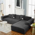 thumbnail image 3 of Velvet Sofa Covers Elastic Sectional Couch Cover L Shaped Sofa Slipcovers Case Armchair Chaise Lounge Case for Living Room My Lux Decor Round, 3 of 18