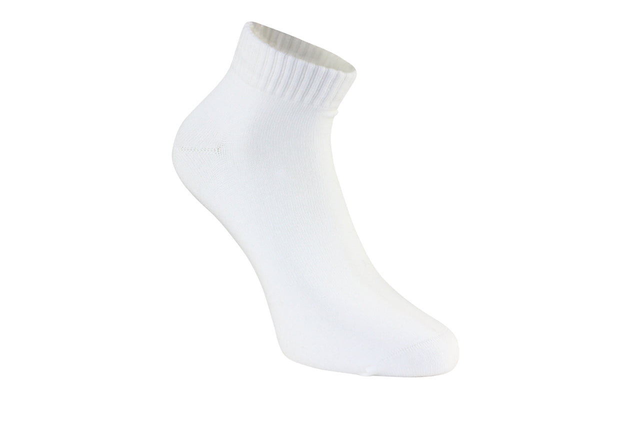 Bamboo Unisex Cushion Ankle Socks - White - XLarge (13-14) - Walmart.com