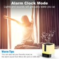 thumbnail image 3 of Reloj despertador con luz y altavoz Bluetooth portátil, lámpara de noche táctil con reproductor de música MP3, máquina de ruido blanco y temporizador, altavoz Bluetooth, luz nocturna para niños,, 3 of 5