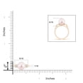 thumbnail image 4 of ANGARA Japanese Akoya Cultured Pearl Ring with Cluster Diamonds in 14K Rose Gold for Women | June Birthstone, Birthday, Anniversary, Jewelry Gift for Women | Pearl Ring, 4 of 8