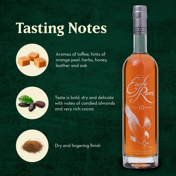 EAGLE RARE 10年 750ml 101プルーフ Eagle Rare 10 Year Old Bourbon Whiskey 750ml – Rocks & Drams