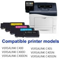 thumbnail image 2 of VersaLink C400 C405 Extra High Yield Toner Bundle (4-Pack BK/C/M/Y) Replacement for Xerox VersaLink C405 C400 C400D C400DN C405DN C405N Printer, 106R03524 106R03525 106R03526 106R03527 Toner, 2 of 7