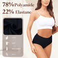 thumbnail image 5 of Aijolen Women's Seamless High Waist Underwear Full Coverage Briefs No Show Ladies Panties Ice Silk 6 Pack(XXL,Black), 5 of 8