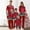 Red, variant on Onlypjs Matching Family Christmas Pajamas for Men, Women and Couples– Red Long Sleeve Tops with Green & Gold Tree Print and Plaid Pants
