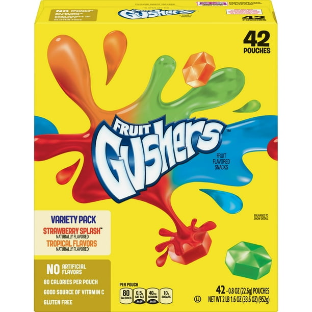 Gushers Strawberry Splash and Tropical Flavors 42 Count