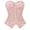 A1 Pink, variant on iHPH7 Women's Floral Lace Corset Top Defined Cups Overbust Bustier Side Zipper Waist Cincher Bodice for Party Beige L