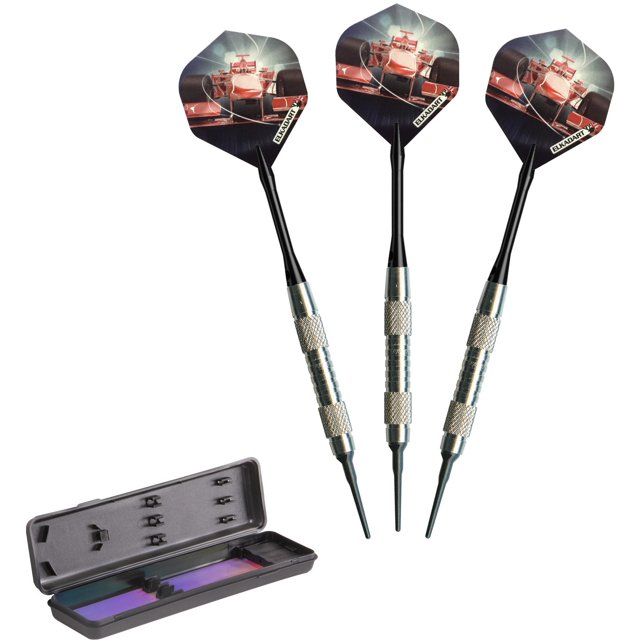 Soft Tip Darts Elkadart Turbo, 14 g, con funda de almacenamiento y viaje