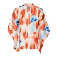 thumbnail image 5 of USSUMA Womens Summer Tops and Blouses Trendy Turtleneck Tie Dye T-Shirts for Women Dressy Casual 3/4 Sleeve Batwing Sleeve Loose Shirt Tunics Plus Beach, 5 of 7