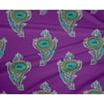 thumbnail image 4 of oneOone Polyester Lycra Fabric Leaves & Floral Block Printed Craft Fabric BTY 56 Inch Wide, 4 of 4