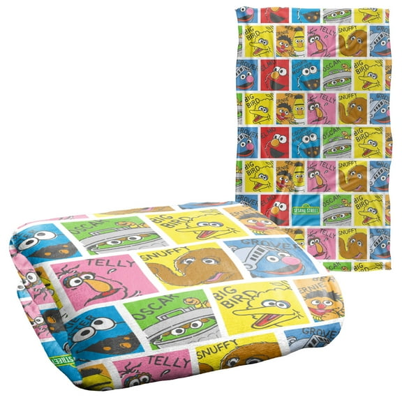 Sesame Street Character Named Blocks Officially Licensed Silky Touch Super Soft Throw Blanket 36" x 58"