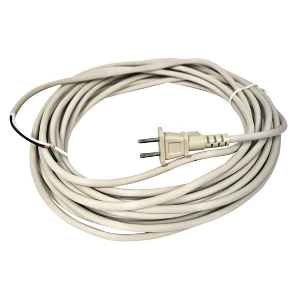 Generic 40 Foot Beige 17/2 12 A Vacuum Power Cord with Polarized Plug