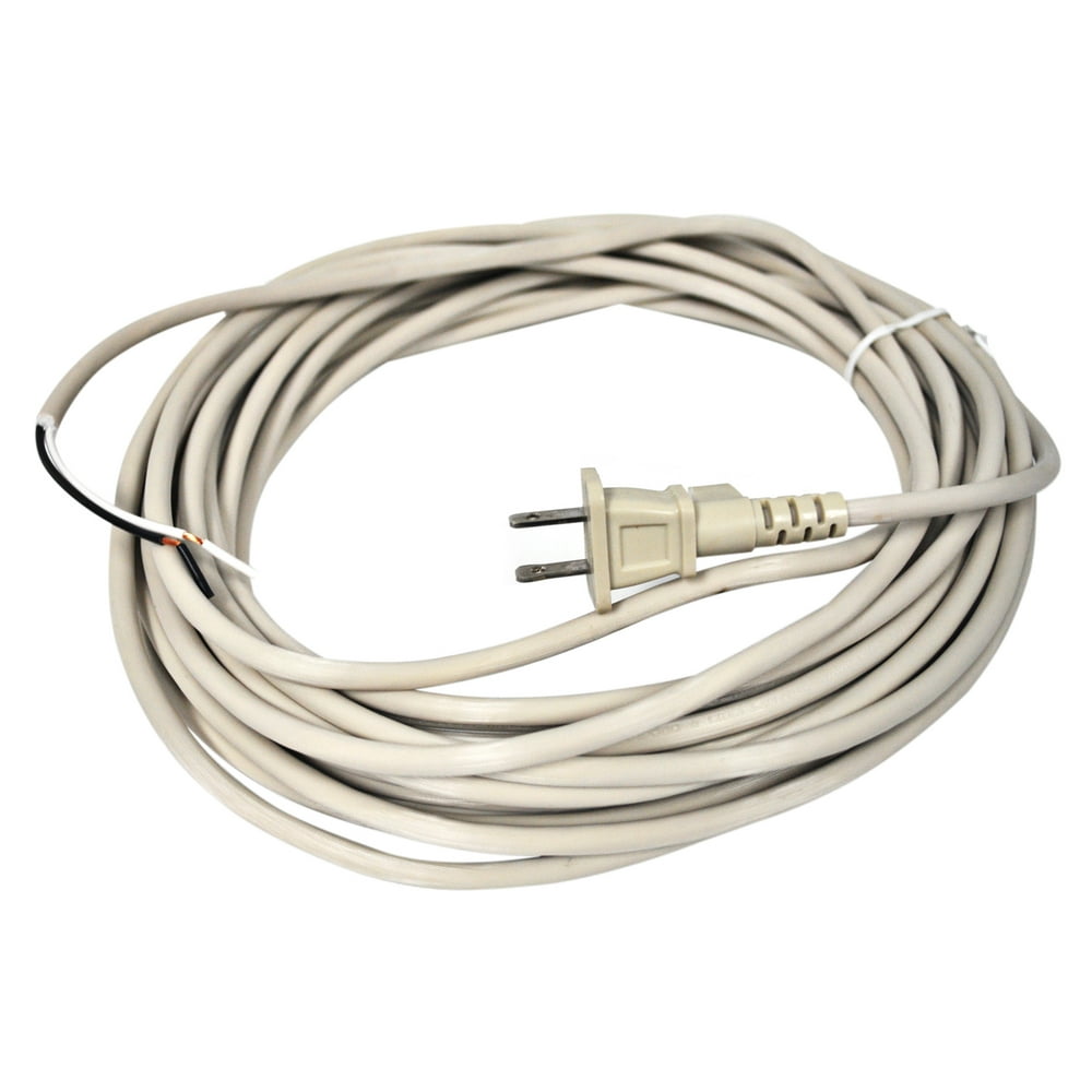 Generic 40 Foot Beige 17/2 12 A Vacuum Power Cord with Polarized Plug