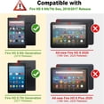 thumbnail image 2 of Allytech Kids Case for Amazon Kindle Fire HD 8 Tablet (8th/7th/6th Generation, 2018/2017/2016) 8" , Handle Foldable Kickstand Kid-Proof Silicone Shockproof EVA Foam Slim Lightweight Shell - Blue, 2 of 7