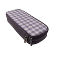 thumbnail image 6 of Picia Heart Check Plaid Pattern Large Capacity PU Leather Pencil Case Organizer Pen Marker Holder Double Zipper Storage Bag Big Pencil Pouch for College Office, 6 of 6
