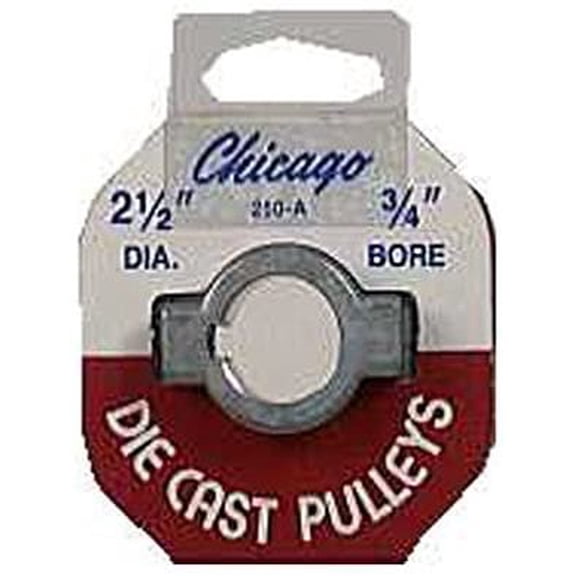 Chicago Die Casting 250A 3/4 2-1/2" Single V Groove 3/4" Pulley