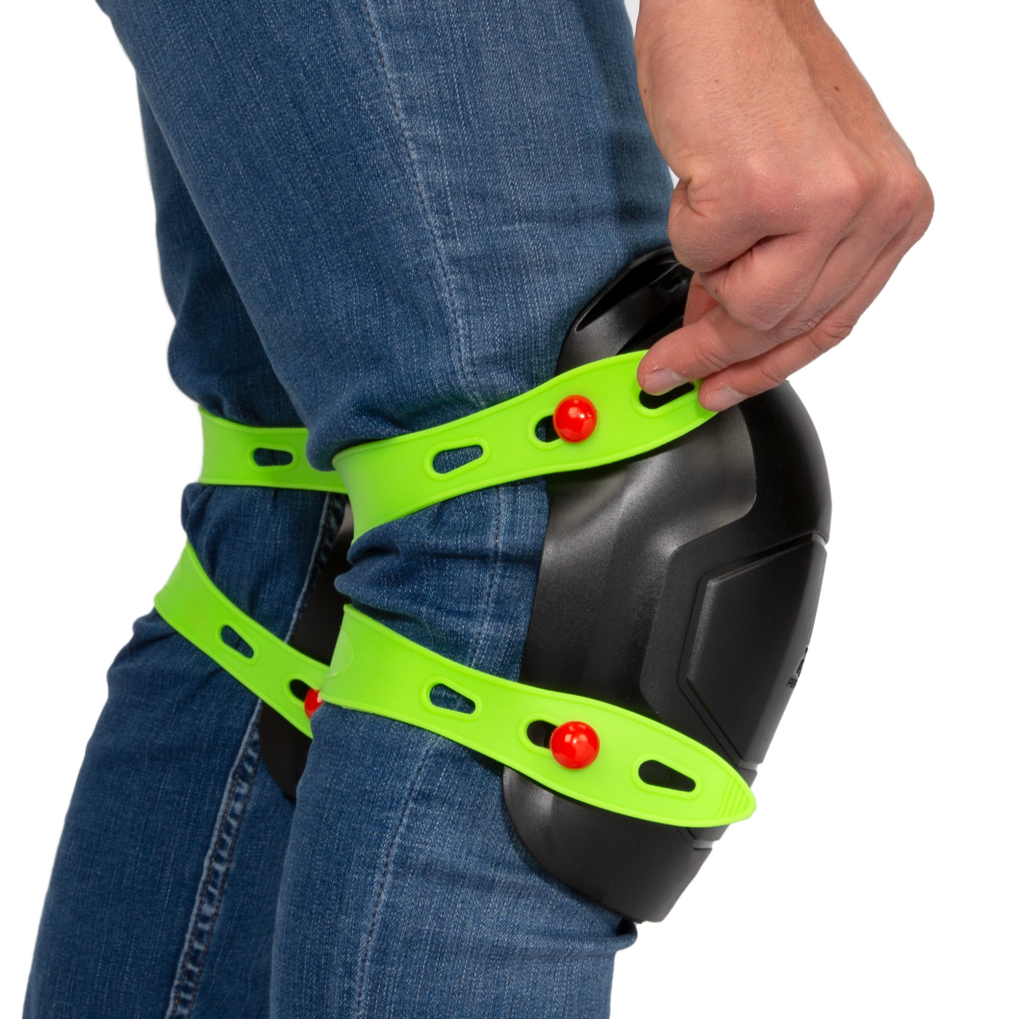 JS Products  212 Performance Wet Surface Flexible Shell Foam Core Knee Pads, Black & Green