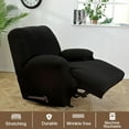 thumbnail image 2 of MarCielo 1 Piece Lazy Boy Recliner Cover Stretch Recliner Slipcover Chair Couch Cover Monica(Black), 2 of 7