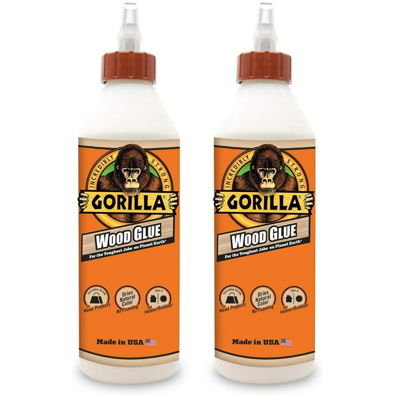 Gorilla Wood Glue, 18 ounce Bottle, Pack of 2