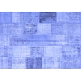 thumbnail image 1 of Ahgly Company Machine Washable Indoor Rectangle Patchwork Blue Transitional Area Rugs, 7' x 10', 1 of 4