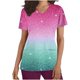 thumbnail image 2 of Fiudx Ofertas Flash Del Día Top de Trabajo Informal con Cuello En V y Manga Corta Estampado a La Moda para Mujer, 2 of 4