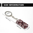 thumbnail image 4 of Naloa Snake And Rose Print Keyfob with Split Key Ring and Print Labels, Key Labels Key Chain Tags, Luggage Tags, Car Key Chain Ring Keyfob Gift, 4 of 7