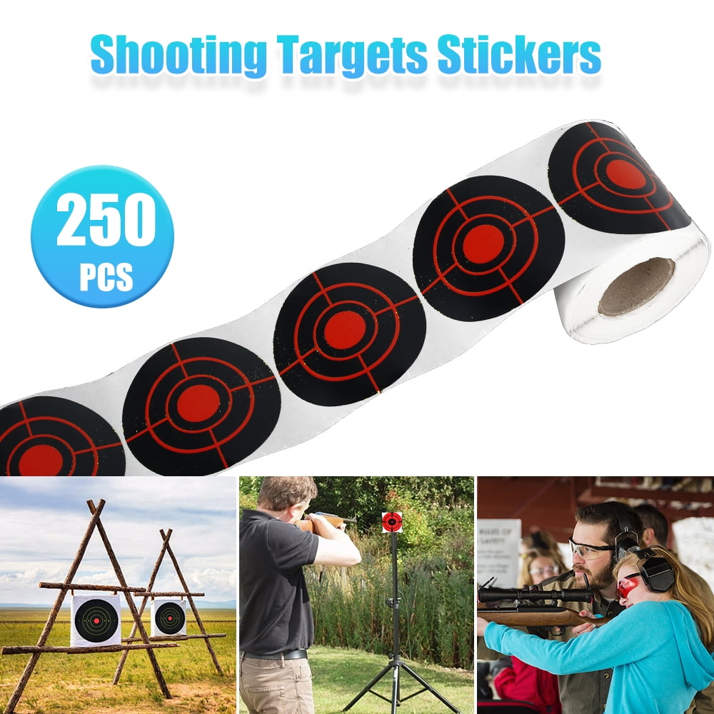 250 Adhesive Shooting Targets Gun Range Target Stickers Games Airsoft Practice 