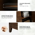 thumbnail image 2 of Tina's Home Modern 2 Doors Sideboard Buffet Cabinet Set of 2 with Storage and Adjustable Shelves Living Room Walnut, 2 of 7
