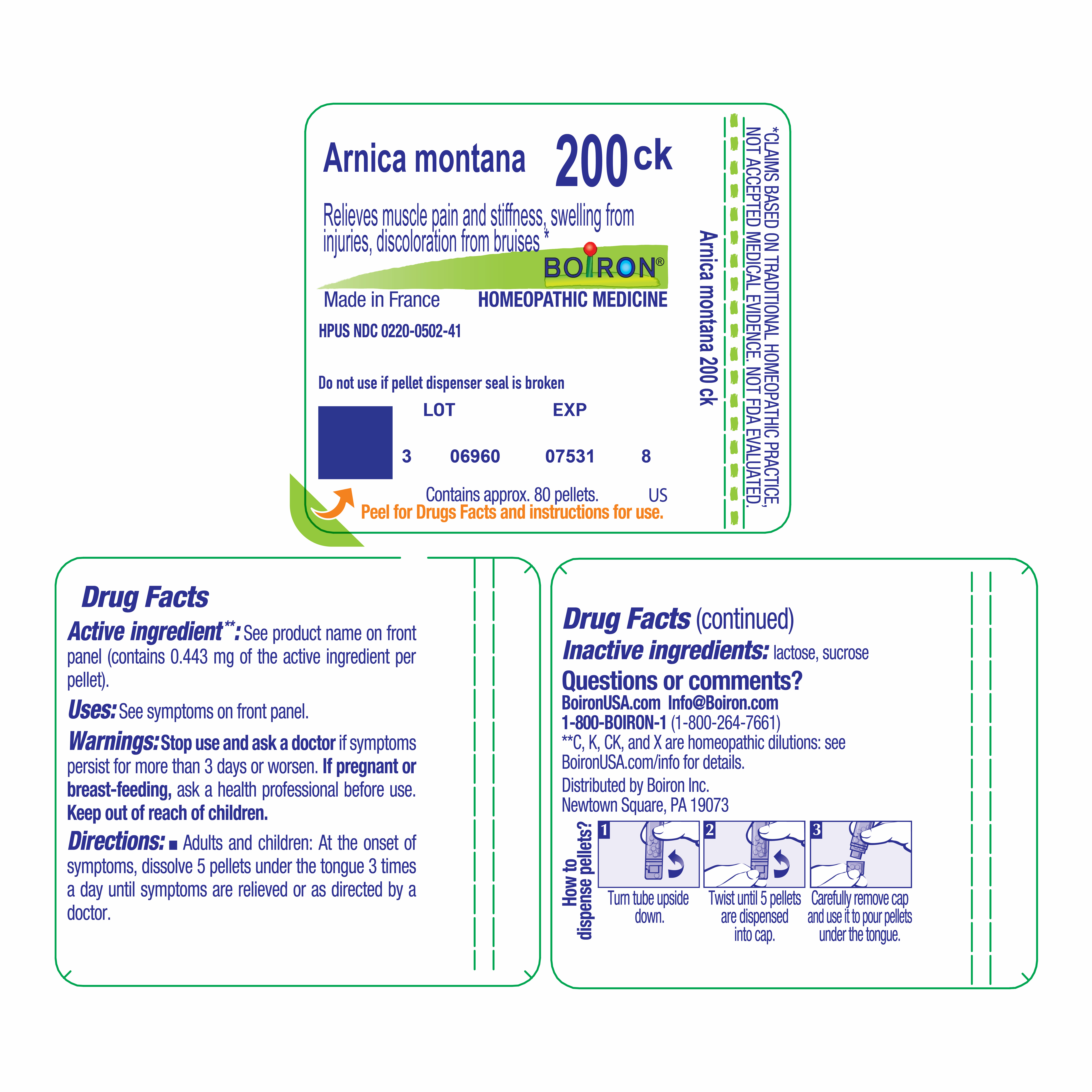 Boiron Arnica Montana 200ck, 80 Pellets