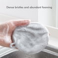 thumbnail image 4 of Esponjas reutilizables de silicona para platos, cepillo de silicona de doble cara resistente al calor, fregador de platos para cocina y baño, 2 uds., 4 of 5