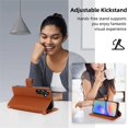 thumbnail image 3 of For Samsung Galaxy A05s 6.7-inch RFID Blocking Protective Purse Wallet Case For Women Men Multi-Card Slots Zipper Pocket Detachable Shoulder Strap And Wrist Strap,Shockproof Phone Case,Brown, 3 of 8
