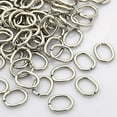 thumbnail image 2 of 100 piezas de anillos de salto de acero inoxidable cerrados pero sin soldar, anillos ovalados partidos, conectores de metal para hacer llaveros de joyería DIY, 13 x 11 x 2 mm, 2 of 2