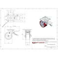 thumbnail image 2 of 4 Inch Red Poly on Steel Caster Set with Roller Bearing 2 Total Lock Brake SCC, 2 of 2