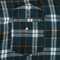 thumbnail image 6 of Hessimy Womens Long Sleeve Button Up Shirt Casual Plaid Flannel Shirt Collared Blouse Tops(Z01-Dark Blue,L), 6 of 8