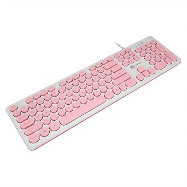 Wired Cute Keyboard,Attoe Compact Wired USB Full Size Keyboard Silent