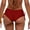 Red, variant on Women's High Waisted Bikini Bottom, Side Tie Cheeky Swim Pants with Ruching, Comfortable Beach Summer Bathing Suit for Swimming
