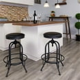 thumbnail image 3 of Home Square 30" Barstool With Swivel Lift Leather Seat In Black - Set of 2, 3 of 5