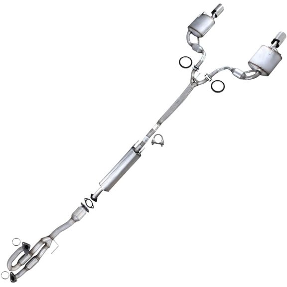 Northeastern Exhaust Catalytic, Resonator & Pair of Mufflers Fits 2009-2019 Nissan Maxima 3.5L - Direct Fit EPA-Approved | Stainless Steel Complete System