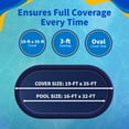 thumbnail image 3 of Blue Wave 16' x 32' Oval Pool Leaf Net Cover, Black, 3 of 7