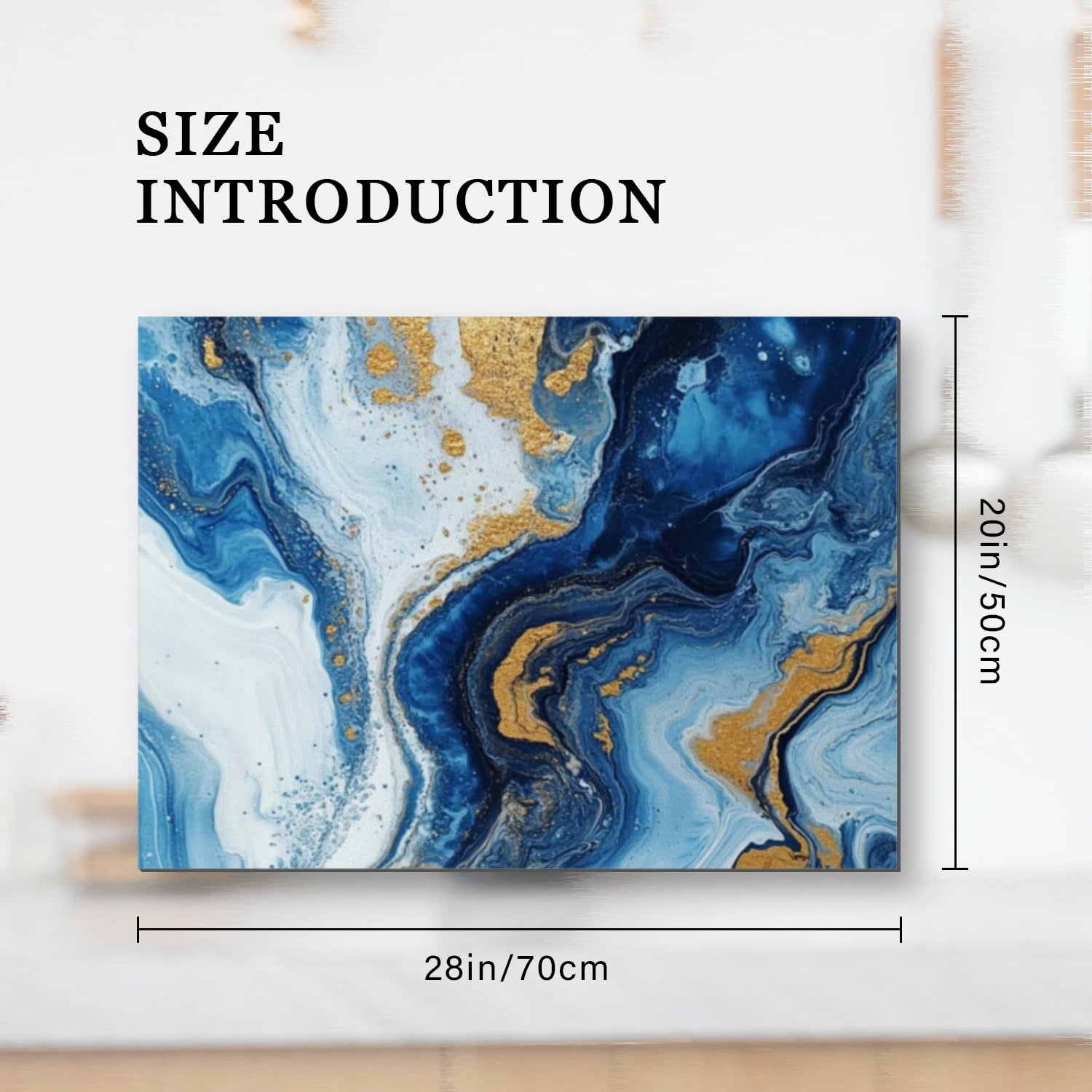 Square Glass Induction Cooktop Protector Mat, Blue White Marble Print Modern Decor Glass Stove Cover, Heat Resistant Foldable Decoration Pad for Kitchen RV (28×20 Inch)