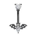 thumbnail image 5 of QQTDFG 14G Stainless Steel Belly Button Rings Bat CZ Navel Piercing Halloween Jewelry-Mixed-3 Pc, 5 of 9