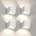 thumbnail image 2 of Mille Lucciole Appliques Murales Extérieures Modernes à LED Aluminium Blanc 4 Pcs 12W IP65, 2 of 4
