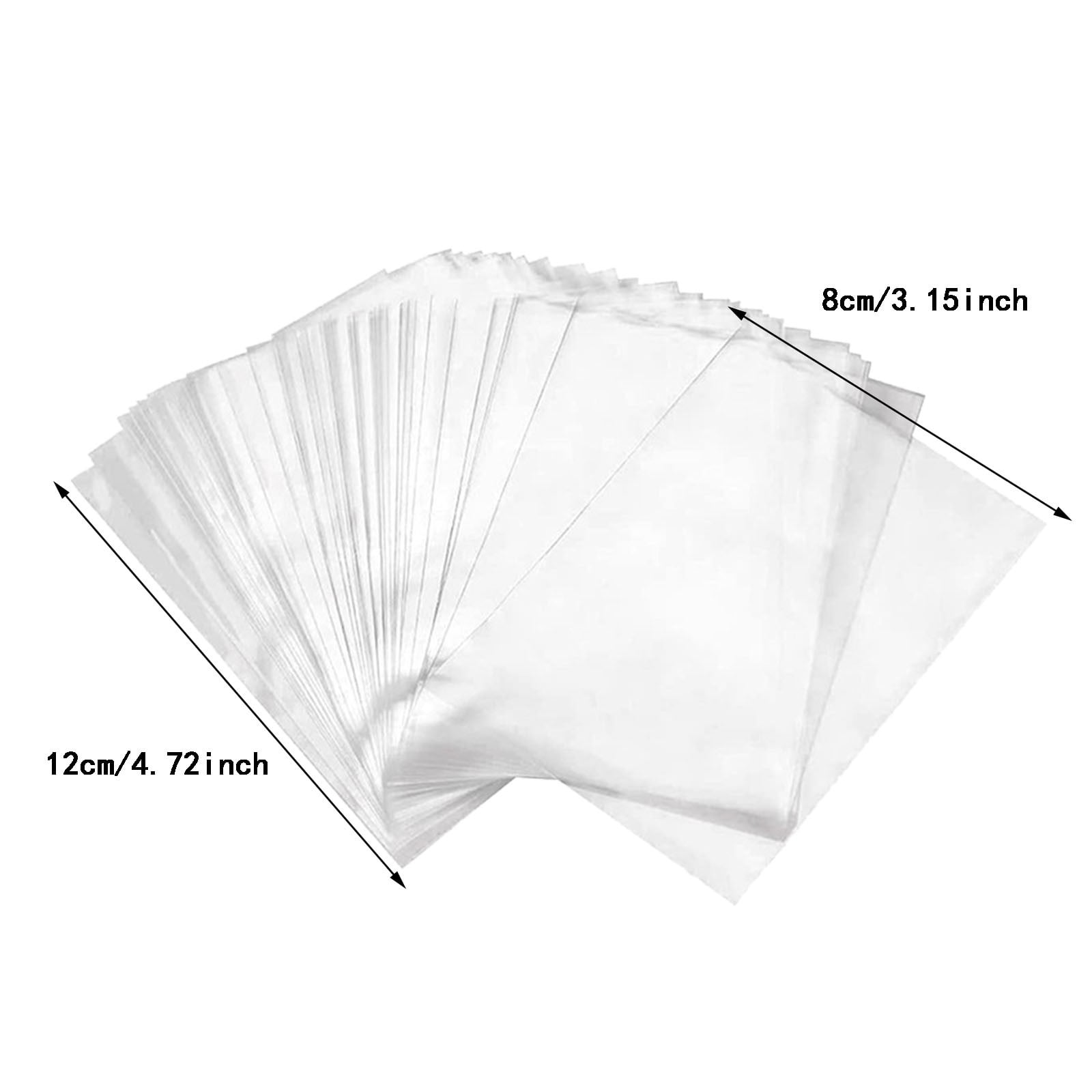 100Pieces/Set Clear Flat Bags, Packaging for Mugs, Dessert, Muffins, Cookies, Party Gift Giving Packaging Candy Bag Baking Transparent Paper Bag 3"X4.7"