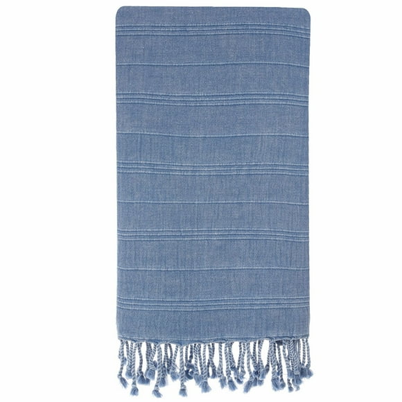 UltraSoft Quick-Dry Turkish Micro Cotton Beach Towels - Super Absorbent, Plush, and Comfortable for Swimming, Spa, Pool, Gym, and Yoga - 100% Natural Cotton, 37 x 70, Blue