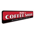 thumbnail image 3 of Delicious Blends Coffee Shop Novelty Sign, Metal Wall Decor - 4x18 inches, 3 of 4
