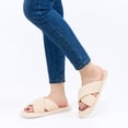 thumbnail image 7 of Ecetana Women's Slippers Soft Comfort House Shoes for Women Cross-Strap Fleece Slippers, 7 of 7
