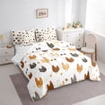 thumbnail image 3 of Homewish Kids Children Kawaii Chicken Bedding Comforter Set 7-Piece,Farmhouse Animal King Bedding Sets,Cartoon Cute Ultra Soft Bed Sheets,Ultra Soft Home Decor,Reversible, 3 of 8
