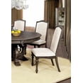 thumbnail image 2 of Dining Side Chairs Rustic Natural Tone Ivory Upholstered Seat Dining Room Set of 2pcs, 2 of 7