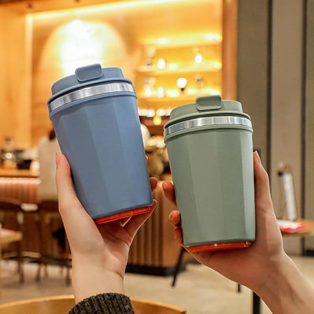 

JFYi 380ML Stainless Steel Coffee Cup with Lid Spill Proof Keep Hot Ice Coffee Tea Beer Large Capacity Coffee Travel Mug for Students
