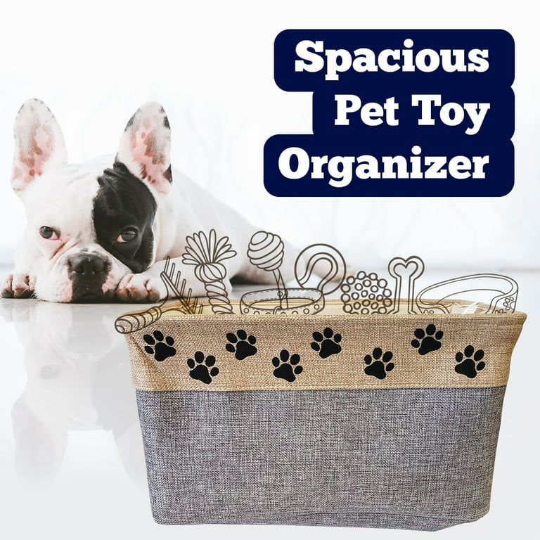 Pet Toy Storage Bin for Dogs and Puppies, 9 x 15.5 x 10, Grey, Other