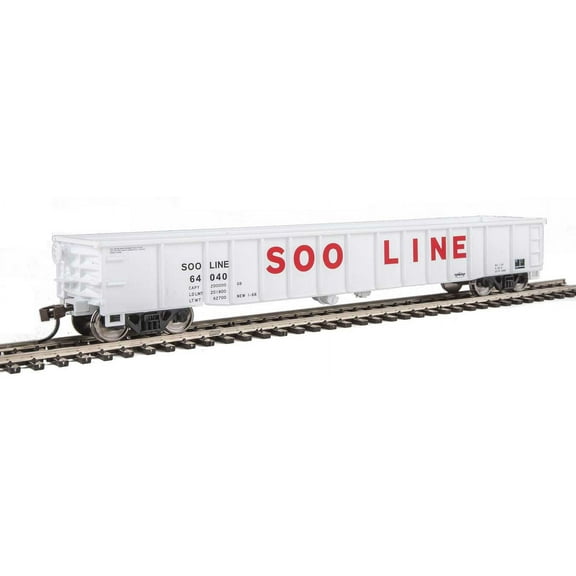 Walthers Trainline HO Scale 50ft Gondola Soo Line (White/Red Logo) #64040
